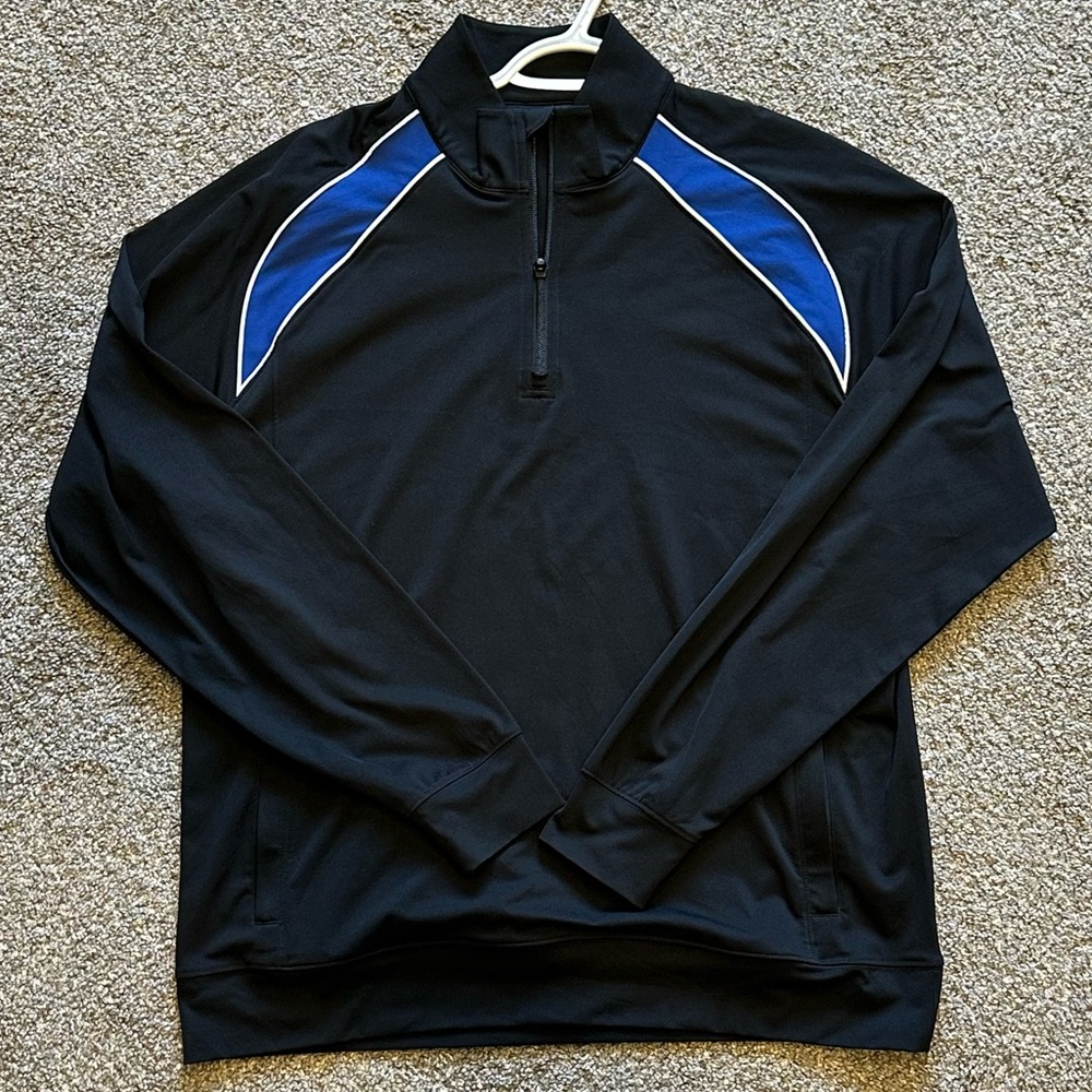 Cutter And Buck DryTec Men's Performance Jacket - Black/Blue - Large
